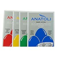 Anatoli - Juego de pinturas para huevos de Grecia- rojo- amarillo- verde- azul- 4 unidades de 3 g- apto para alimentos…